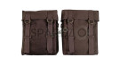 For Royal Enfield Goan Classic 350 Military Pannier Bags Coffee Brown and Mounting - SPAREZO For Royal Enfield Goan Classic 350 Military Pannier Bags Coffee Brown and Mounting - SPAREZO